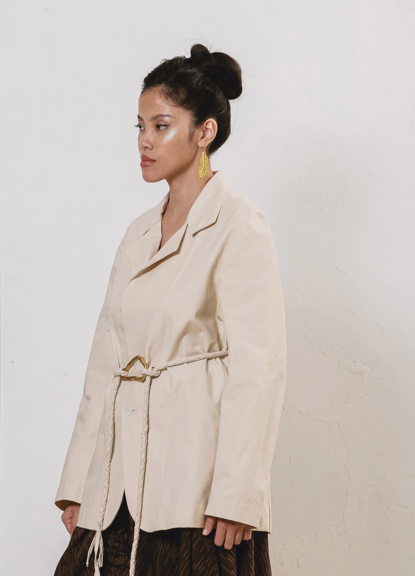 Pucuk Pakis Brass Earrings