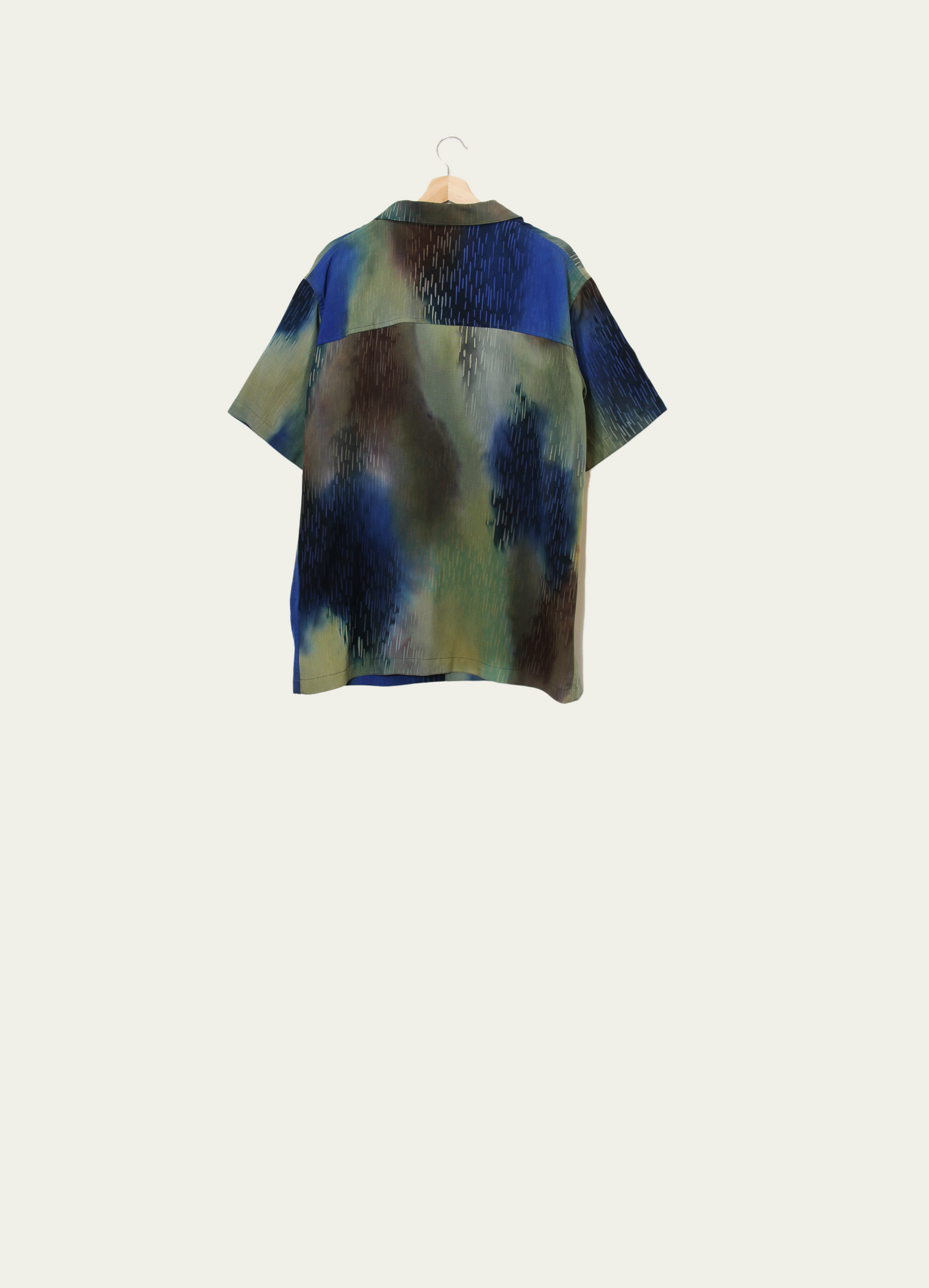 Overdyed Ombre Batik Shirt with Line Motif